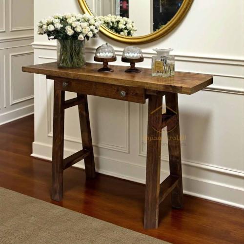 طاولة ركن قهوة كلاسيكية من الخشب الطبيعي – دفء وأن...