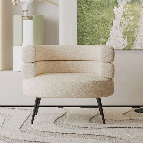 كرسي استرخاء من القماش البوكليه الفاخر