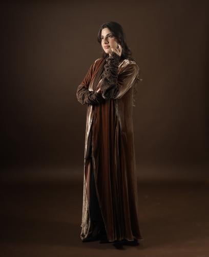 HONEY VELVRT-BROWN LACE