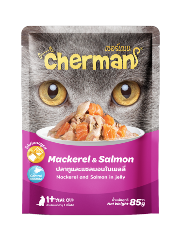 شيرمان اكل قطط رطب بالماكريل و السلمون في الجيلي 8...