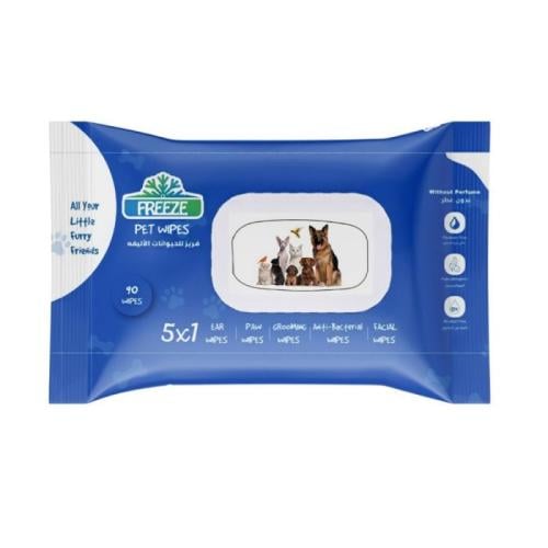 مناديل مبللة للحيوانات الأليفة من فريز 90 قطعة