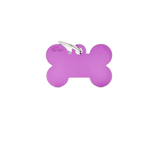 قلادة كلاب وقطط ماي فاميلي MyFamily شكل عظم بنفسجي