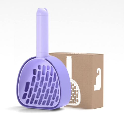 Multifunctional cat sand shovel with vertical storage holder