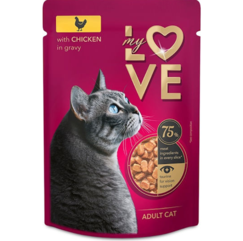 اكل رطب للقطط البالغة بالدجاج في المرق من my love...