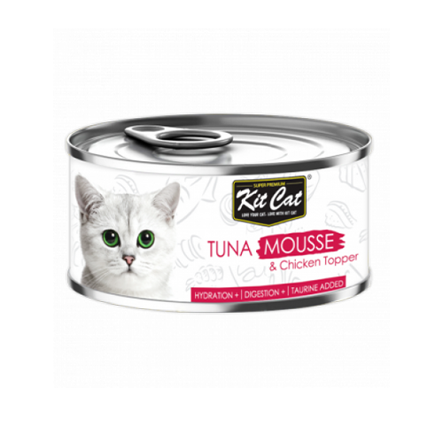 طعام قطط رطب كيت كات Kit Cat موس تونة ودجاج 80 جم