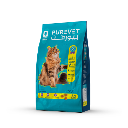 طعام قطط جاف بيورفت للقطط البالغة بالدجاج والبطاطس...