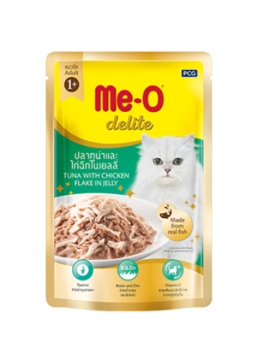 MeO Delite تونة مع دجاج في جيلي ظرف 70 جرام