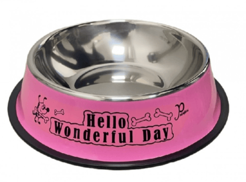 صحن ستيل للكلاب والقطط كبير