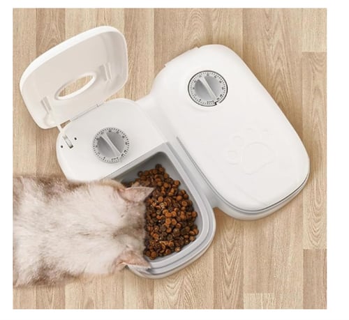 موزع طعام وماء أوتوماتيكي للقطط والكلاب مزدوج 2 في...