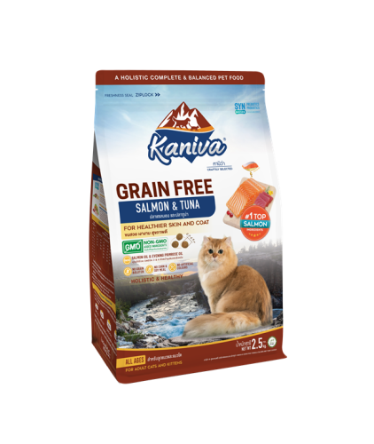 كانيفا طعام قطط جاف خالي من الحبوب بالسالمون والتو...