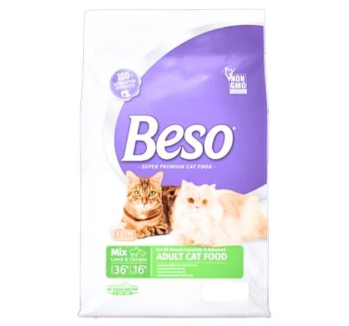 اكل جاف بيسو للقطط البالغة باللحم والدجاج 1 كيلو