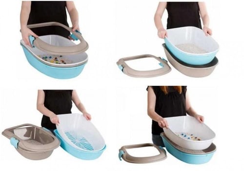 ليتر بوكس ذكي ذاتي التنظيف من ستيفان 3 طبقات مع مج...