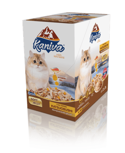 كرتون كانيفا طعام رطب للقطط بالتونة مع الكاتسوبوشي...