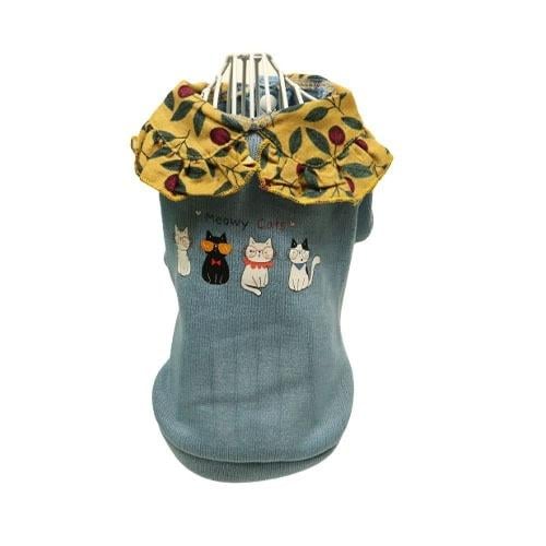 ملابس للقطط بتصميم سترة قماش - ألوان متعددة