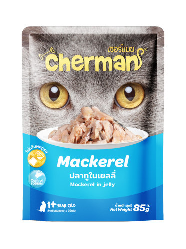 شيرمان اكل رطب للقطط البالغة بالماكريل في الجيلي 8...