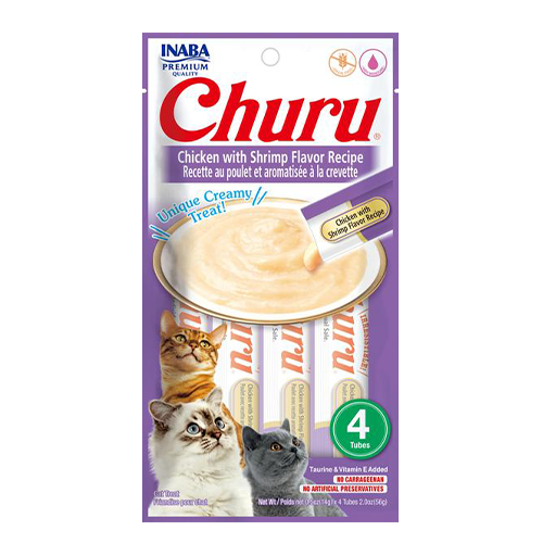 إينابا تشورو مكافآت قطط كريمية سائلة دجاج و روبيان