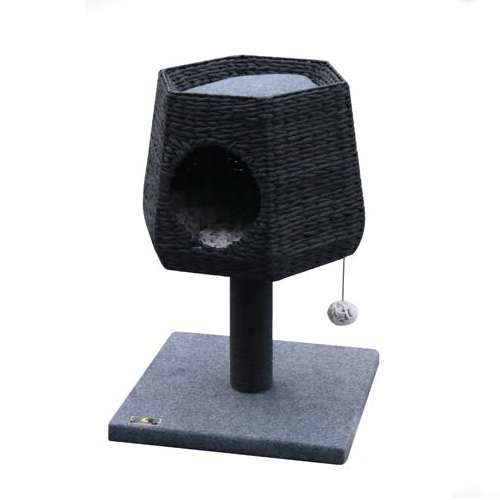 خداشة قطط فيلاين قو Feline Go مع كوخ وقاعدة مربعة