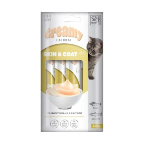 ام بت m-pet مكافات للقطط بالسلمون والتونة لتعزيز ص...