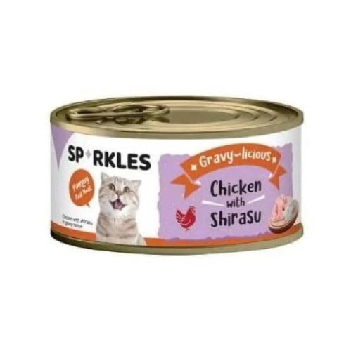 معلبات سباركلز للقطط البالغة بالدجاج وسمك الشيراسو...