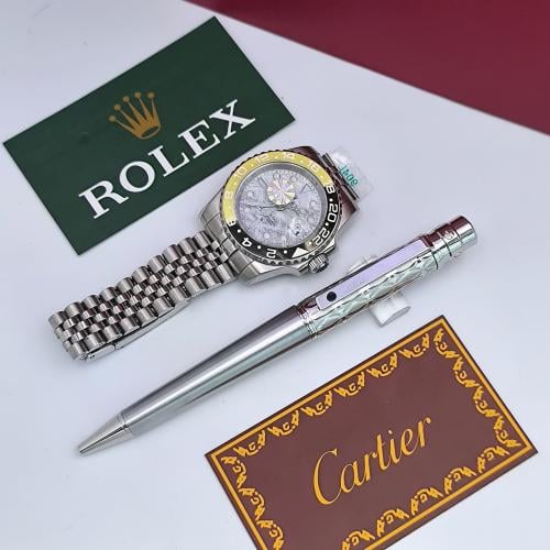 ساعة ROLEX و قلم CARTIER - رجالي
