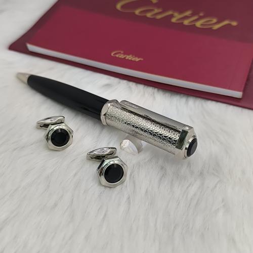 طقم قلم وكبك كارتير CARTIER