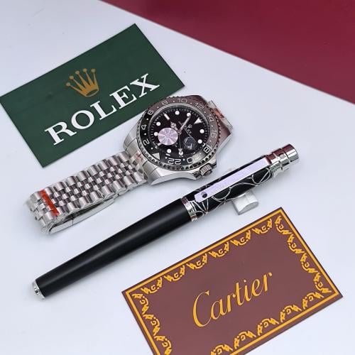 ساعة ROLEX و قلم CARTIER - رجالي