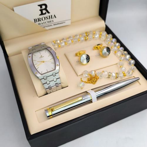 طقم رجالي - ( ساعة ، كبك ، قلم ، سبحه )