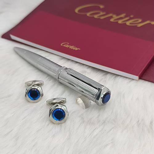 طقم قلم وكبك كارتير CARTIER