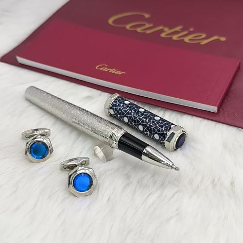 طقم قلم وكبك كارتير CARTIER