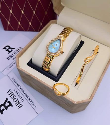 طقم نسائي - ( ساعة ، اسوارة ، خاتم )