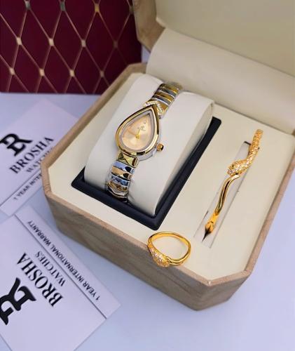 طقم نسائي - ( ساعة ، اسوارة ، خاتم )