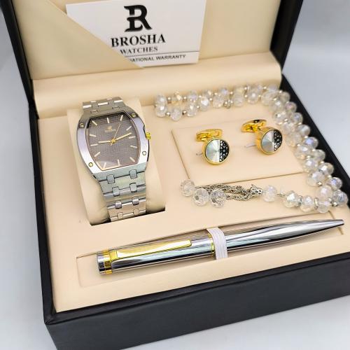 طقم رجالي - ( ساعة ، كبك ، قلم ، سبحه )