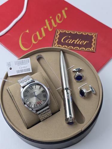 طقم (كارتير/CARTIER) - ساعة ، قلم ، كبك