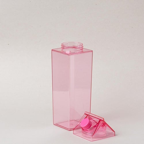 علب بلاستيك وردي ( ١ لتر ) ( ١ حبة )