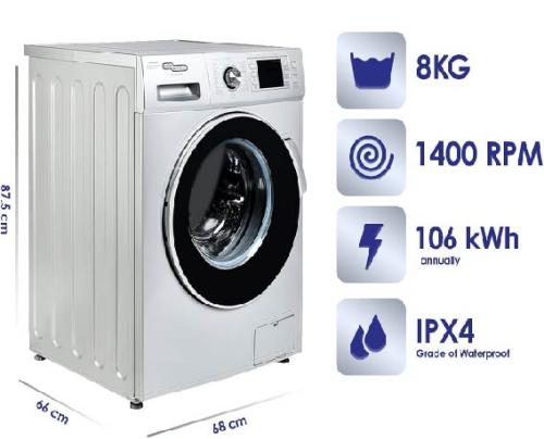 غسالة ملابس تعبئة امامية ( 8 كجم ) SUPER GENERAL