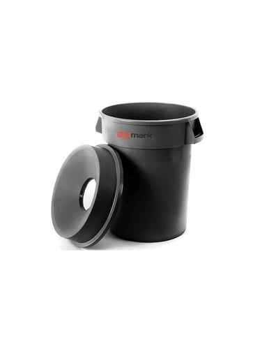 سطل نفايات نصف دائري 120 لتر رمادي