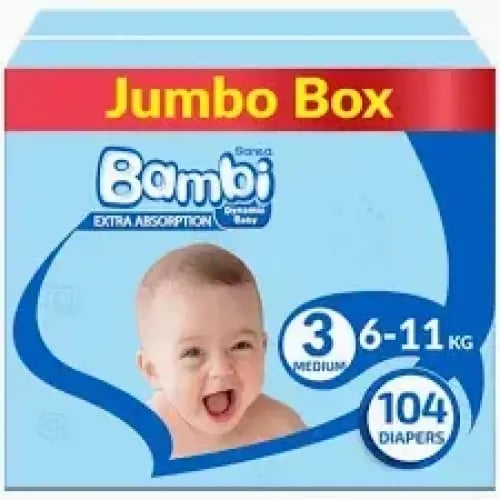 بامبي رقم 3-104 حفاض صندوق