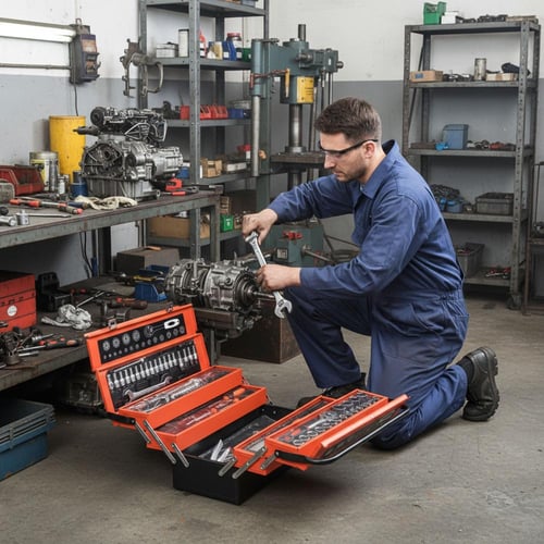 طقم عدة 85قطعة برتقالي صيني