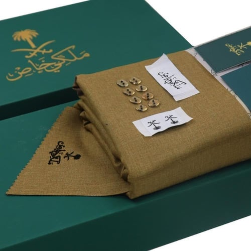 قماش شتوي ماركة ملكي خاص بني فاتح مقلم A4