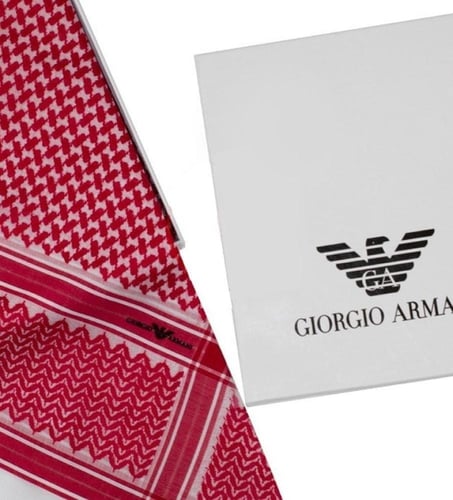 شماغ جورجيو ارمني دم الغزال