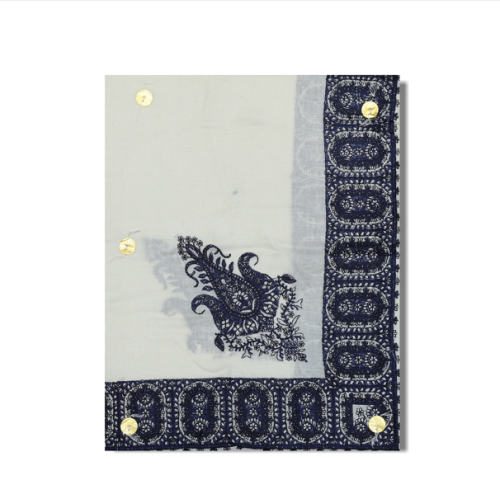 شال شتوي كشميري بتطريز كحلي