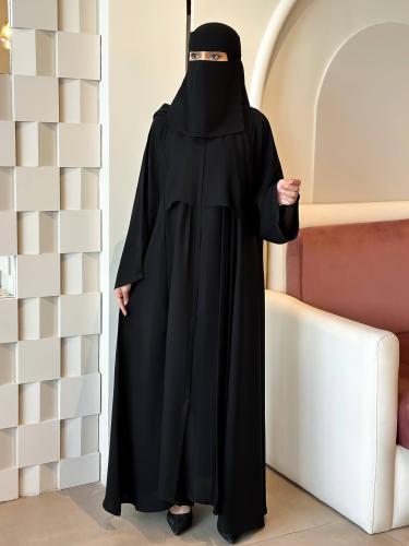 عباية عملية + طرحه ونقاب مجانا