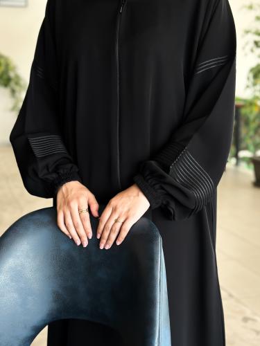 عباية عملية سحاب وجيوب+طرحه ونقاب مجانا