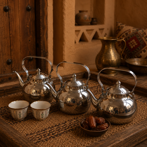 الريق عربي مع منخل ستيل طقم 3 حبات