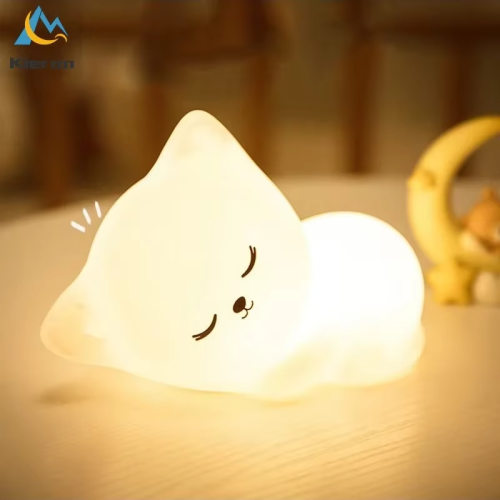 Silicone Cat Night Light مصباح القط الليلي LED سيل...