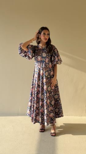 Navy Blossom dress