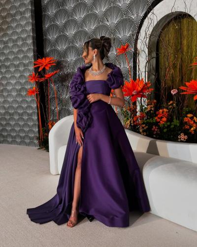 فستان موف سهرة