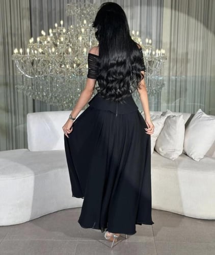 فستان اسود راقي