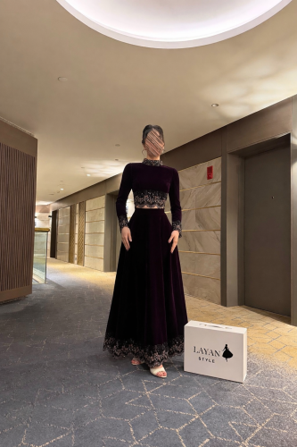 فستان توتي قطعتين بأكمام وبدون اكمام