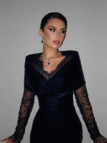 فستان كحلي ملكي